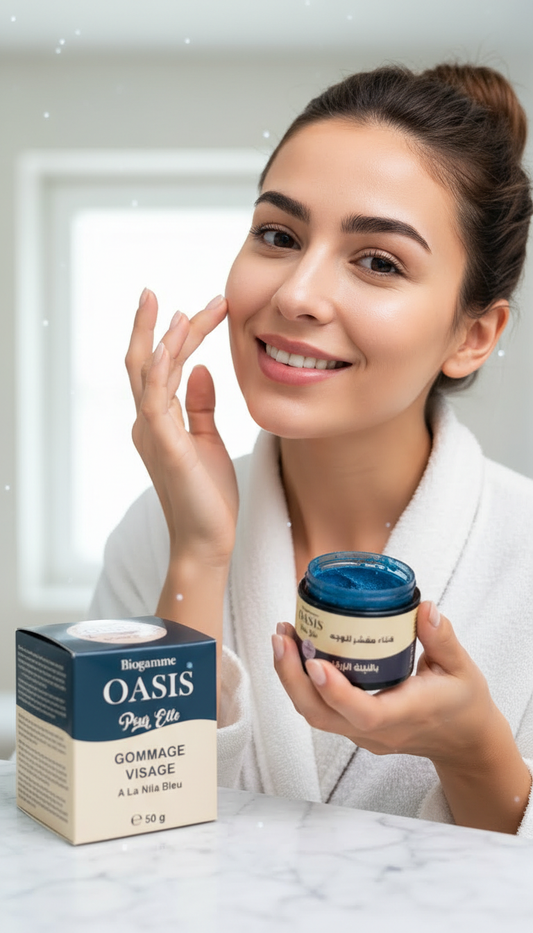 -Biogamme Oasis- قناع مقشر للوجه بالنيلة الزرقاء